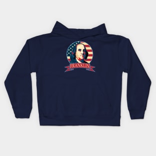 Benjamin Frankin American Banner Kids Hoodie